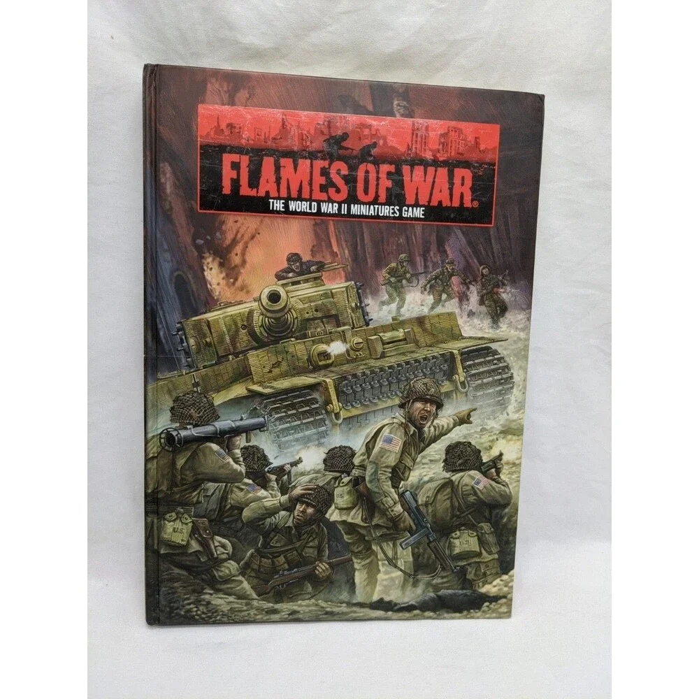Lot Of (2) Flames Of War World War II Miniatures Game Rulebooks Hardcover Mini
